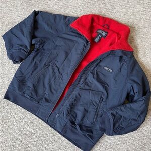 Lands' End Vintage Red and Navy Jacket, Women M